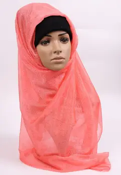120pcs/daug kietas paprastas gėlių nėrinių hijab/Musulmonų pashmina skara skara