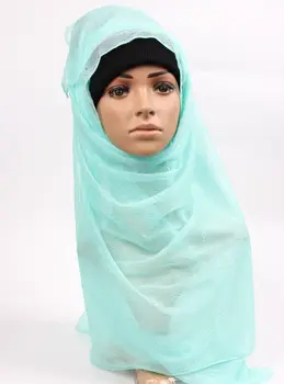 120pcs/daug kietas paprastas gėlių nėrinių hijab/Musulmonų pashmina skara skara