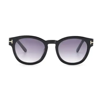 2023 Naujų tomas poliarizuoti akiniai nuo saulės 0590 vyrų ir moterų derliaus apvalūs akiniai nuo saulės Gradientas ovalo formos skydas TF0590