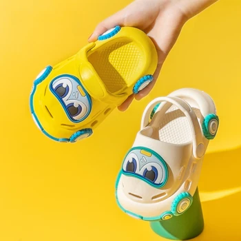 2023 vasarą vaikai eva sandalai mielas animacinių filmų automobilio berniukams, kūdikių bateliai anti slip mados sodo batai vaikams, Užkemša atsitiktinis šlepetės Naujas