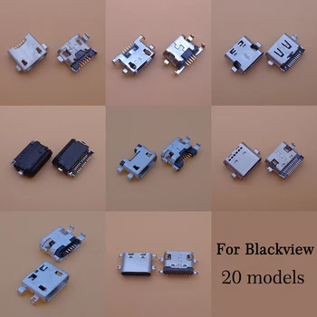 2VNT Micro USB Jungtis Įkroviklio Įkrovimo lizdas Lizdas lizdas Blackview BV5500 BV5800 BV6000 BV6100 BV6800 BV7000 Pro