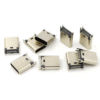 50pcs Micro USB 3.1 Universalus 24 PIN Įtvaras 0.8 ilgis 9.3 savarankiška, lizdinė C Tipo Uodega Lizdas Kištukinis Sujungiklis