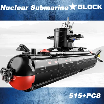 515PCS+Miestas Blokai Branduolys Povandeninis laivas, Modelis, Modeliavimas Karinių Raketų Serijos Kolekcija 