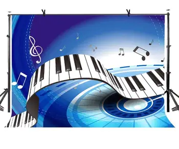 7x5ft Piano Mygtuką, Fonas Fortepijono Klavišus Gražus Mėlynas Fotografijos Fono ir Studija, Fotografijos Fonas Rekvizitai