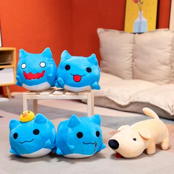 Bugcat Capoo Kimštiniai Žaislai, Cosplay Mėlyna Mielas Katės Liežuvio Šuns Žaislas Ornamentu Pliušinis Animacinių filmų Lėlės Gražus Dovanos Vaikams