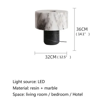 DEBBY Postmodernaus Senovinių Stalo Lempa Kūrybinis Dizainas Marmuro Stalas Šviesos diodų (LED) Mados Namų Kambarį Miegamojo Puošimas