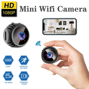 HD 1080P Mini Kamera, WIFI Naktinio Matymo Priežiūros Saugumo Vandeniui Vaizdo įrašymo Lauko Skaitmeninio Interneto Kontrolės, Judesio Jutiklis