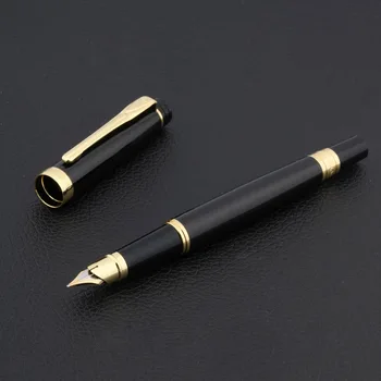 HEROJUS 3802 metalo juoda aukso dovana Retro Iridium klasikinis fontanas pen