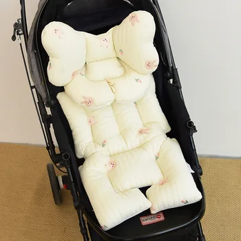 Korėjos Bear Kūdikiui Vežimėlio Sėdynės Pagalvėlę Automobilių Puchair Linijinės Kilimėlis Tirštėti Medvilnės Krepšelį Čiužinys Kūdikiams, Naujagimio Vežimėlį Priedai