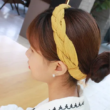 Korėjos Mados Susukti Nerijos Turbaną Lankelis Moterų, Mergaičių Plaukų, Galvos Juostų Wrap Aksesuarai Moterims Scrunchy Headwrap Hairband