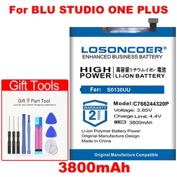 LOSONCOER 3800mAh C766244320P Baterija Blu Studio Vienas Plius S0130uu Mobiliojo Telefono Baterija