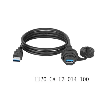 LU20 M20 Vandeniui USB 3.0 Lizdas A Tipo USB Jungtis Female Lizdas Tiesiai Duomenų Kabelio ilgintuvas Adapteris Skylės Dydis 20.8 mm
