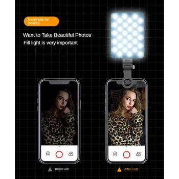 Mažmeninės prekybos Nešiojamų 60 LED Vaizdo Šviesos, Kamera, Foto Studijos Apšvietimas Vlog Konferencija Lempos Gyventi Užpildyti Šviesos Sucktion Šviesos
