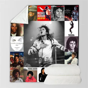 Michael Jackson 3d atspausdintas Vilnos Antklodė, Lovos Pėsčiųjų Iškylą Storio Antklodė Mados Lovatiesė Sherpa Mesti Antklodę 02