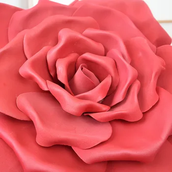 Milžinišką PE Popieriaus Curl Rožių Gėlių Šaliai Fone Apdailos Ekranas Žalia Gėlės Amatų Ekranas Putų Dirbtinis Flores