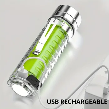 Mini Keychain Kempingas Šviesa, Fluorescencinis LED Avarinis Mažas Žibintuvėlis Uodega Magnetinio Stiprios Šviesos Vandeniui Lauko Apšvietimas