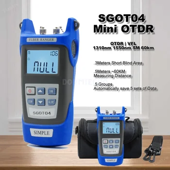 Mini OTDR Atnaujinta SGOT04 OTDR Kliūčių Detektorius 1550nm Pluošto atskaitos tašką, Testeris Nešiojamą 60km Optinio Pluošto Ranger Kabelis