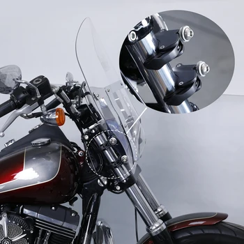 Motociklo 41mm Šakių priekinio Stiklo, Priekinio stiklo laikiklis Harley Dyna Wide Glide FXDWG Softail Sportster XL 883 XL1200 Naktinis Traukinys