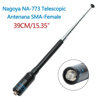 Nagojos NA-773 Antenos SMA-F Didelis Pelnas Dual Band Teleskopinė Antena Du Būdu Radijo BaoFeng UV-5R BF-888s UV-S9Plus Walkie