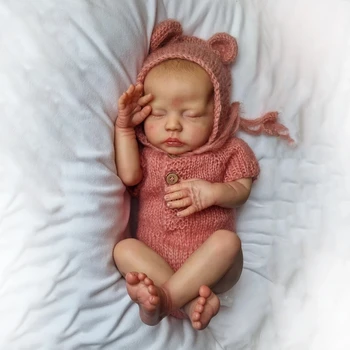 NPK 18inch Reborn Baby Doll Naujagimių Deliah Minkštas Džiugu Kūno Tikroviška 3D Odos su Matomas Venų Aukštos Kokybės Rankų darbo Lėlės
