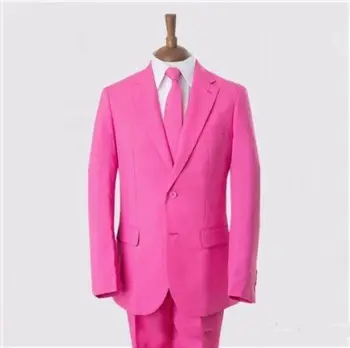 Rožinė Žingsniu Atlošas Dviejų Buttons3Pieces(Striukė+Ziajać+Kaklaraištis)Naujas Atvykimo Vyrų Kostiumai Custume Homme Terno Slim Fit Švarkas Vyrams, Prekės Ženklo Drabužių