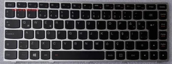Turkijos Sidabrinė rėmas klaviatūra su foniniu Apšvietimu Lenovo G40-30 G40-45 G40-70 B40 MP-13P96TQJ6862 25215592