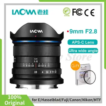 Venera Optika Laowa 9mm f2.8 APS-C Plataus kampo Nulio-D Objektyvas Sony E/Hasselblad/Fuji/Canon/Nikon/Macro 4/3 DPS Kaip A6300 XT3 M5 