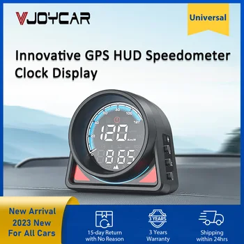 Vjoycar 2023 Naujų Inovacinių GPS HUD Matuoklis Skaitmeninis Laikrodis Spidometras Ekranas Įtampa Per didelio greičio Signalą KM/H, MPH Automobilių Reikmenys