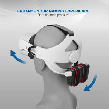 VR Galia Banko Tvirtinimo Laikiklis Baterijos Dirželis Oculus Quest 2 Reguliuojamas Galvos Dirželis, Baterija Fiksuotojo Turėtojas VR Priedai